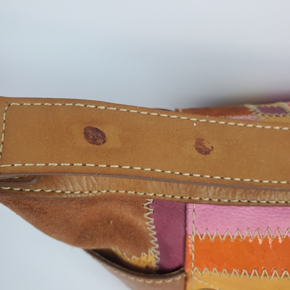Fossil Patchwork Leather/Suede Bag. - image 8